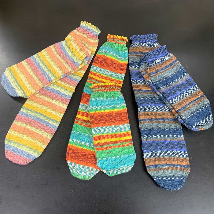 手編みの靴下